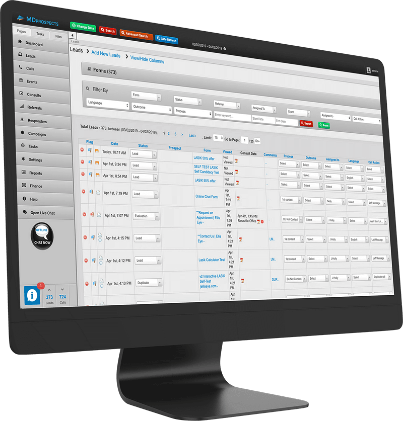 Desktop Monitor with MD Prospects Software